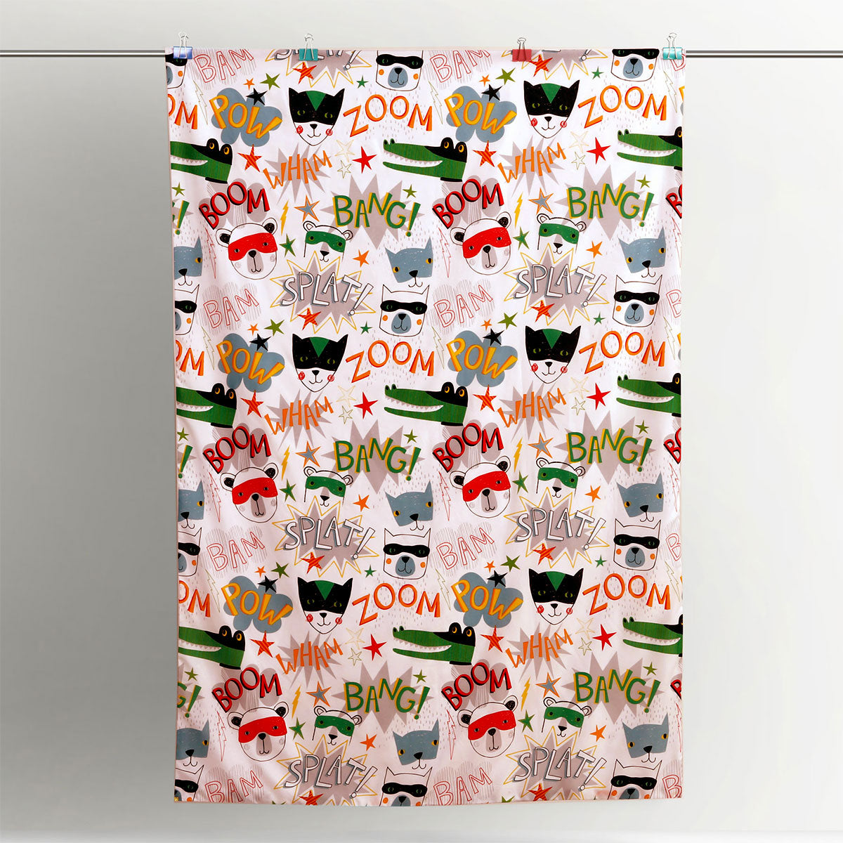 Happy Kids Glow in The Dark Superhero Quilt Cover Set 140 x 210 cm