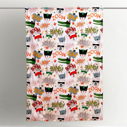 Happy Kids Glow in The Dark Superhero Quilt Cover Set 140 x 210 cm