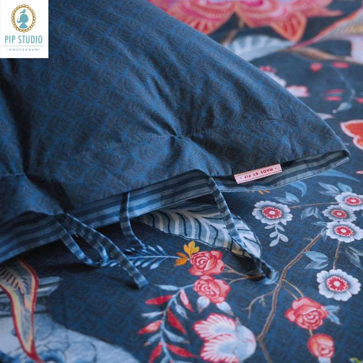 PIP Studio Tree of Life Dark Blue 100% Cotton Quilt Cover Set King - SuperSaverAU - view 1