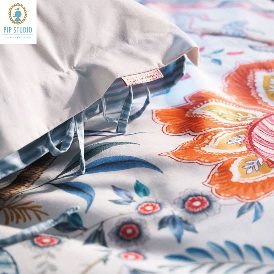 PIP Studio Tree of Life White 100% Cotton Quilt Cover Set Super King - Floral Design - SuperSaverAU - view 1