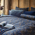 PIP Studio Tutti i Fiori King Cotton Quilt Cover Set - Dark Blue Floral - SuperSaverAU - view 3