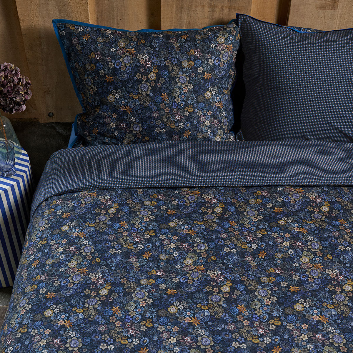 PIP Studio Tutti i Fiori Queen Cotton Quilt Cover Set - Dark Blue Floral - SuperSaverAU - view 4