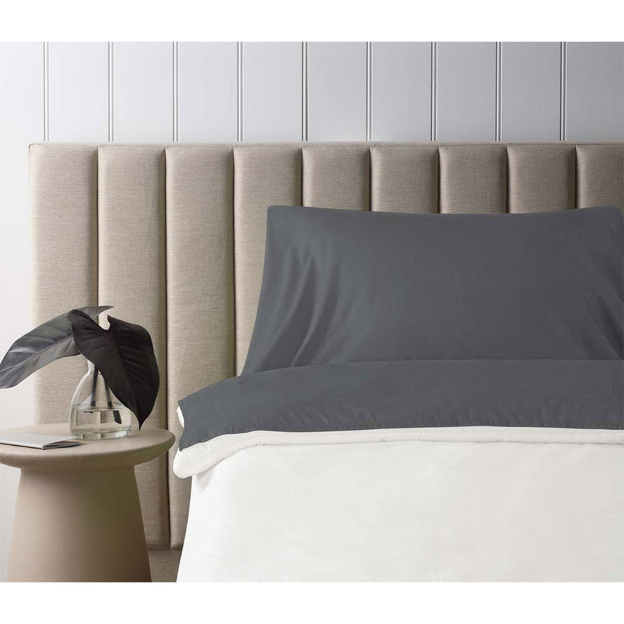 Accessorize Self Tanning Polyester Cotton Sheet Protector 145cm x 220cm Charcoal - SuperSaverAU - view 1