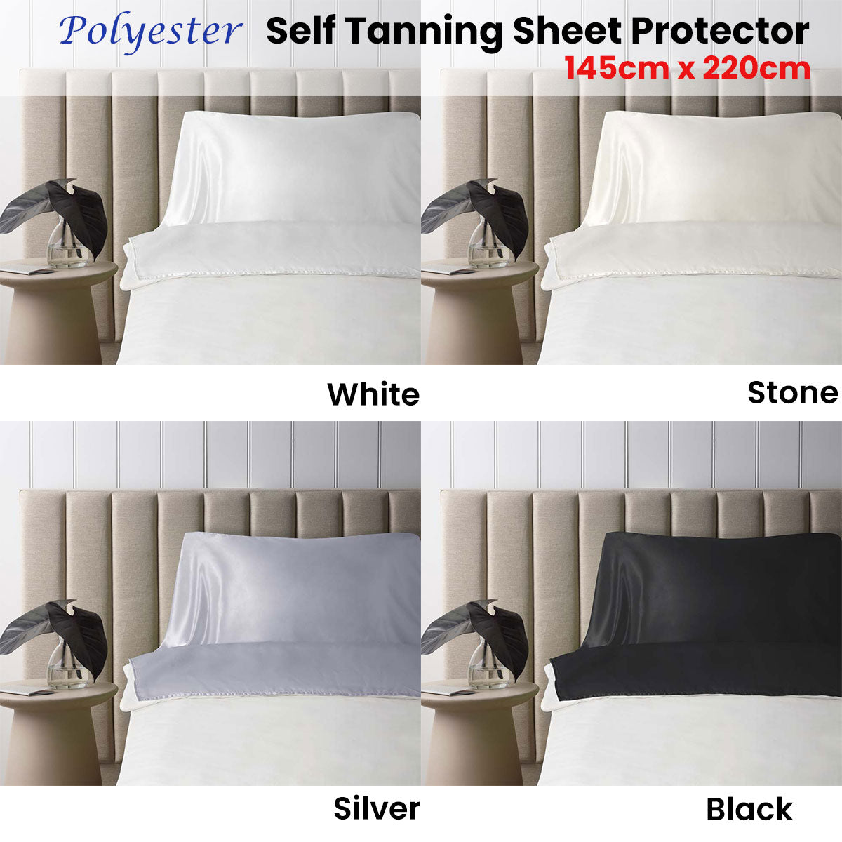 Accessorize Self Tanning Polyester Sheet Protector 145cm x 220cm - Machine Washable