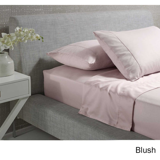 Accessorize 1000TC Cotton Rich Sheet Set Blush King - Ultra Soft, Breathable