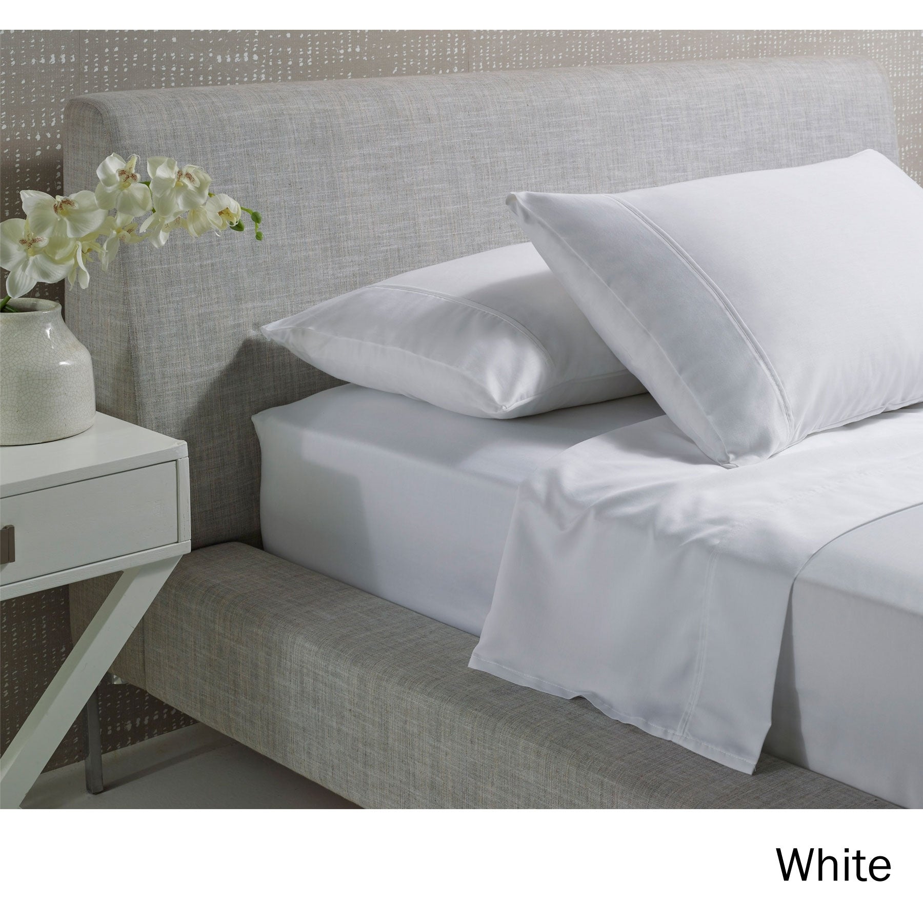 Accessorize 1000TC Cotton Rich Sheet Set White King - Ultra Soft, Breathable - SuperSaverAU - view 1