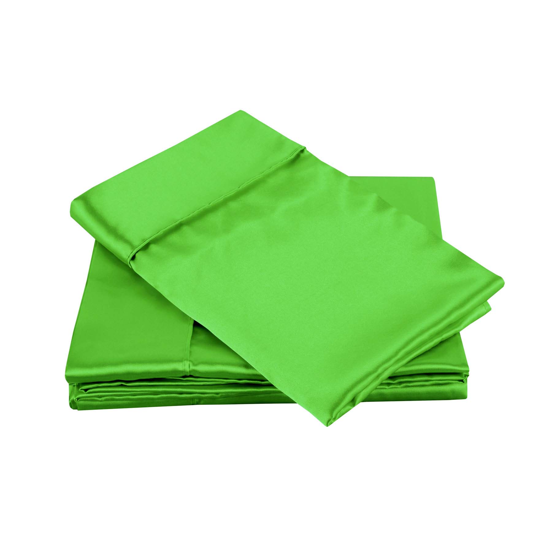 Big Sleep 300TC Satin Sheet Set - Lime/Forest, King