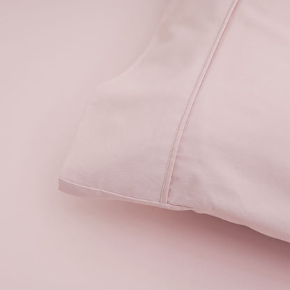 Accessorize 400TC Blush Bamboo Cotton Sheet Set 40cm Wall Double - Hypoallergenic, Soft Finish