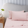 Accessorize 400TC Blush Bamboo Cotton Sheet Set 40cm Wall King - Hypoallergenic, Soft Finish - SuperSaverAU - view 1