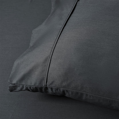Accessorize 400TC Charcoal Bamboo Cotton Sheet Set 40cm Wall King - Hypoallergenic, Soft Finish