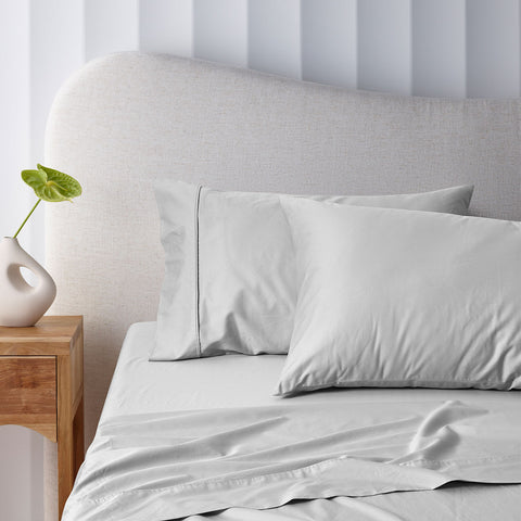 Accessorize 400TC Grey Bamboo Cotton Sheet Set 40cm Wall Double - Hypoallergenic, Soft Finish - SuperSaverAU - view 1