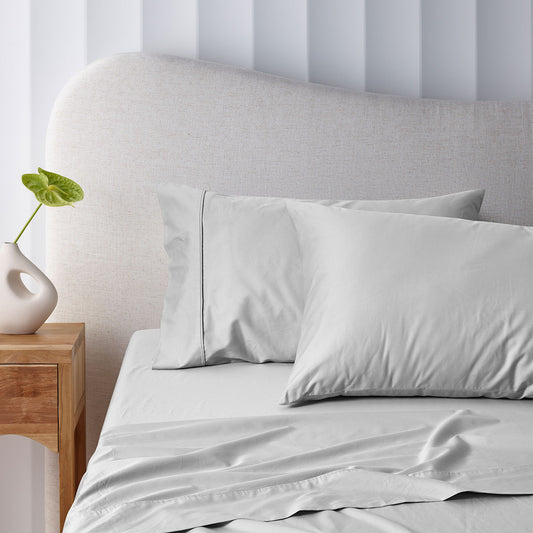 Accessorize 400TC Grey Bamboo Cotton Sheet Set 40cm Wall - Single Size