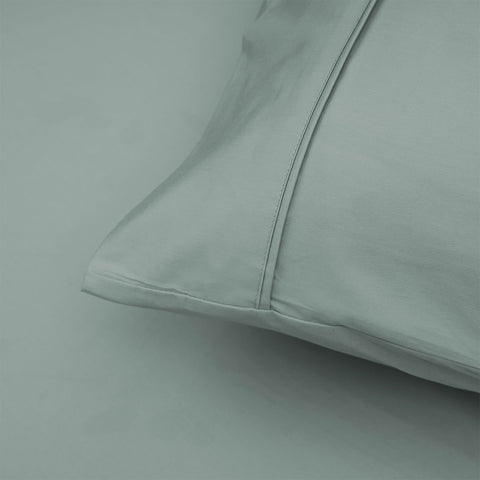 Accessorize 400TC Sage Bamboo Cotton Sheet Set 40cm Wall Double - Hypoallergenic, Soft Finish - SuperSaverAU - view 1
