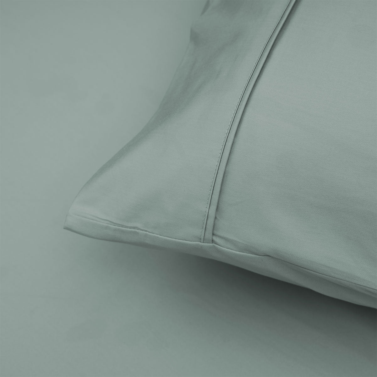 Accessorize 400TC Sage Bamboo Cotton Sheet Set 40cm Wall - Single, Hypoallergenic - SuperSaverAU - view 2