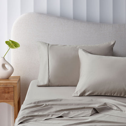 Accessorize 400TC Bamboo Cotton Sheet Set 40cm Wall King Single - Hypoallergenic, Soft Finish