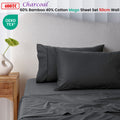 Accessorize 400TC Charcoal Bamboo Cotton Sheet Set 50cm Wall Queen - SuperSaverAU - view 1