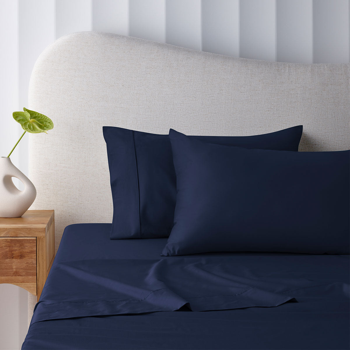 Accessorize 400TC Navy Bamboo Cotton Mega Sheet Set King