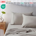 Accessorize 400TC Stone Bamboo Cotton Super King Sheet Set - 60% Bamboo, Hypoallergenic - SuperSaverAU - view 2