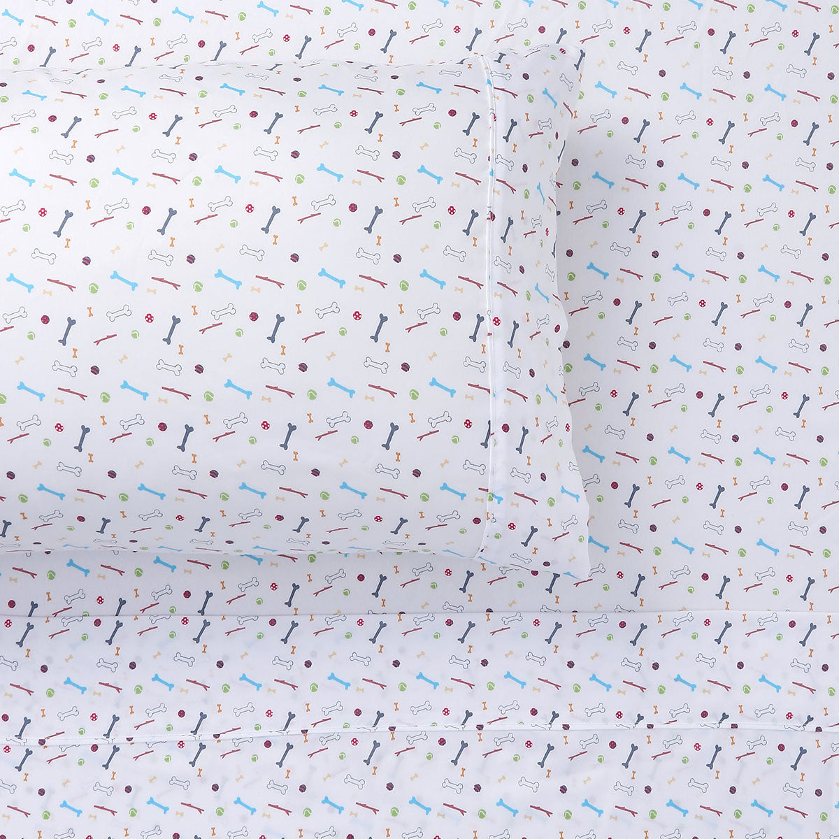 Happy Kids Bones Kids Printed Sheet Set - Single, 180 Thread Count, Microfibre