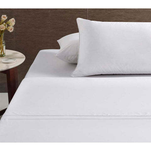 Accessorize White Piped Hotel Deluxe Cotton Sheet Set - Super King