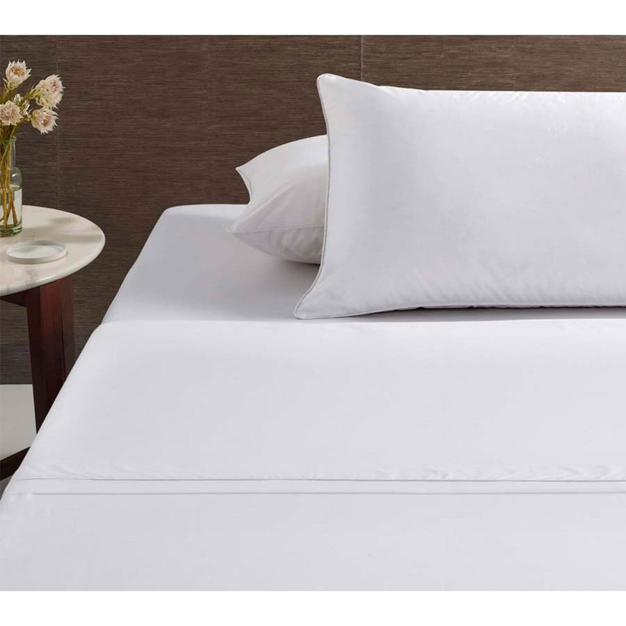 Accessorize White Piped Hotel Deluxe Cotton Sheet Set - Super King