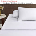 Accessorize Super King Hotel Deluxe Cotton Sheet Set - White/Black Piped Edge - SuperSaverAU - view 2