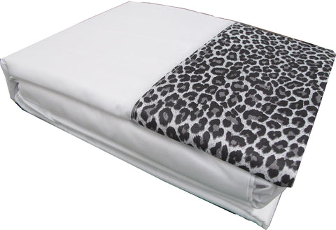 Big Sleep Leopard Skin Print Sheet Set Double - Black, Grey, Beige - SuperSaverAU - view 1