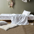 Happy Kids Woodland Cotton Sheet Set - White, King Single