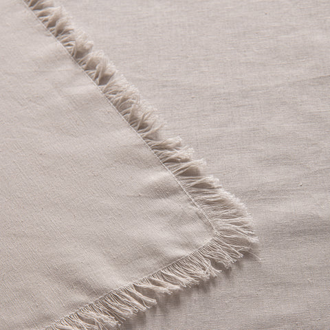 Vintage Design Homewares Gypsy Natural Fringed Tablecloth 150cm x 230cm - SuperSaverAU - view 1