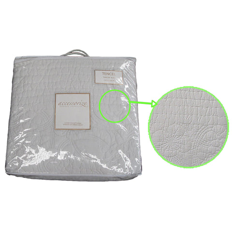 Accessorize 380TC Tencel Throw Rug 120 x 210cm - Cool & Warm Sateen - SuperSaverAU - view 1