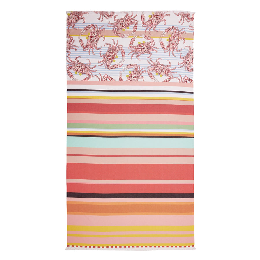 Oilily Digital Print Large Towel - Crazy Crabs - 100 x 180 cm - 100% Cotton - SuperSaverAU - view 1