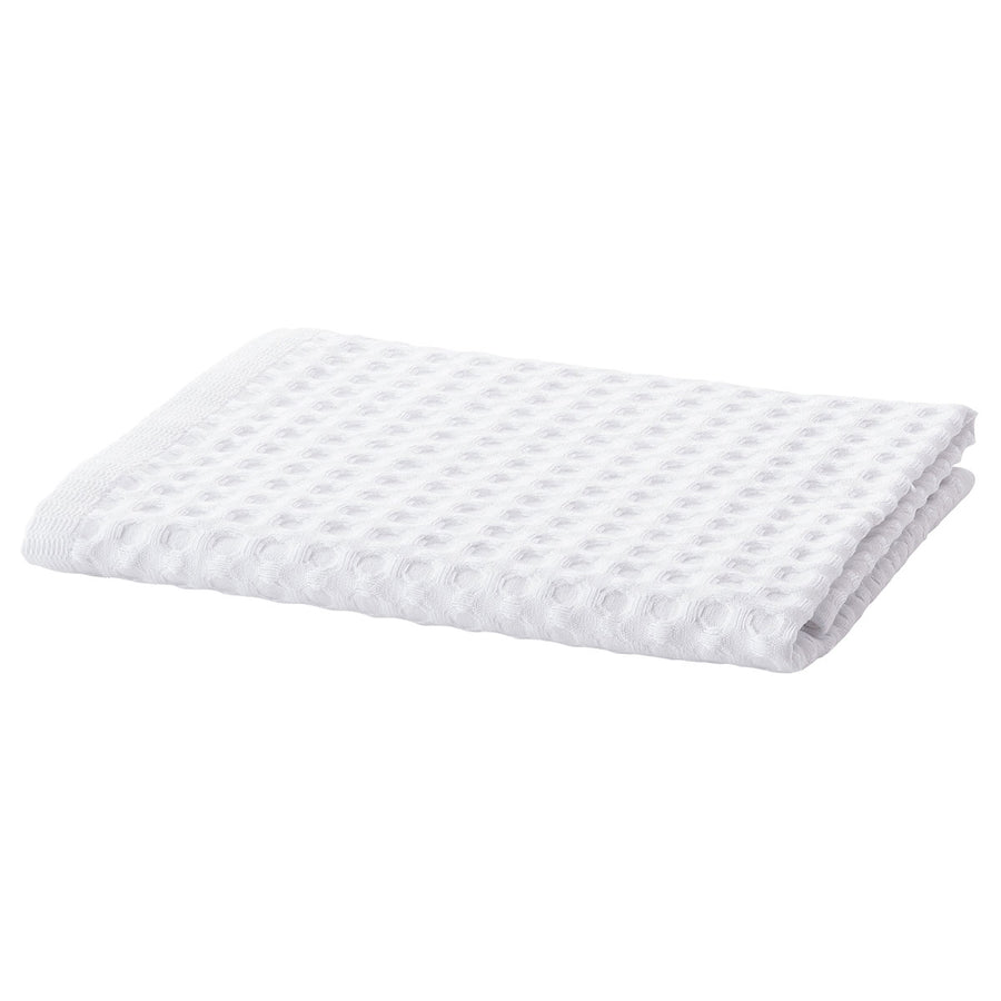 Aquanova Erin Cotton Bath Towel with Waffle Design - White