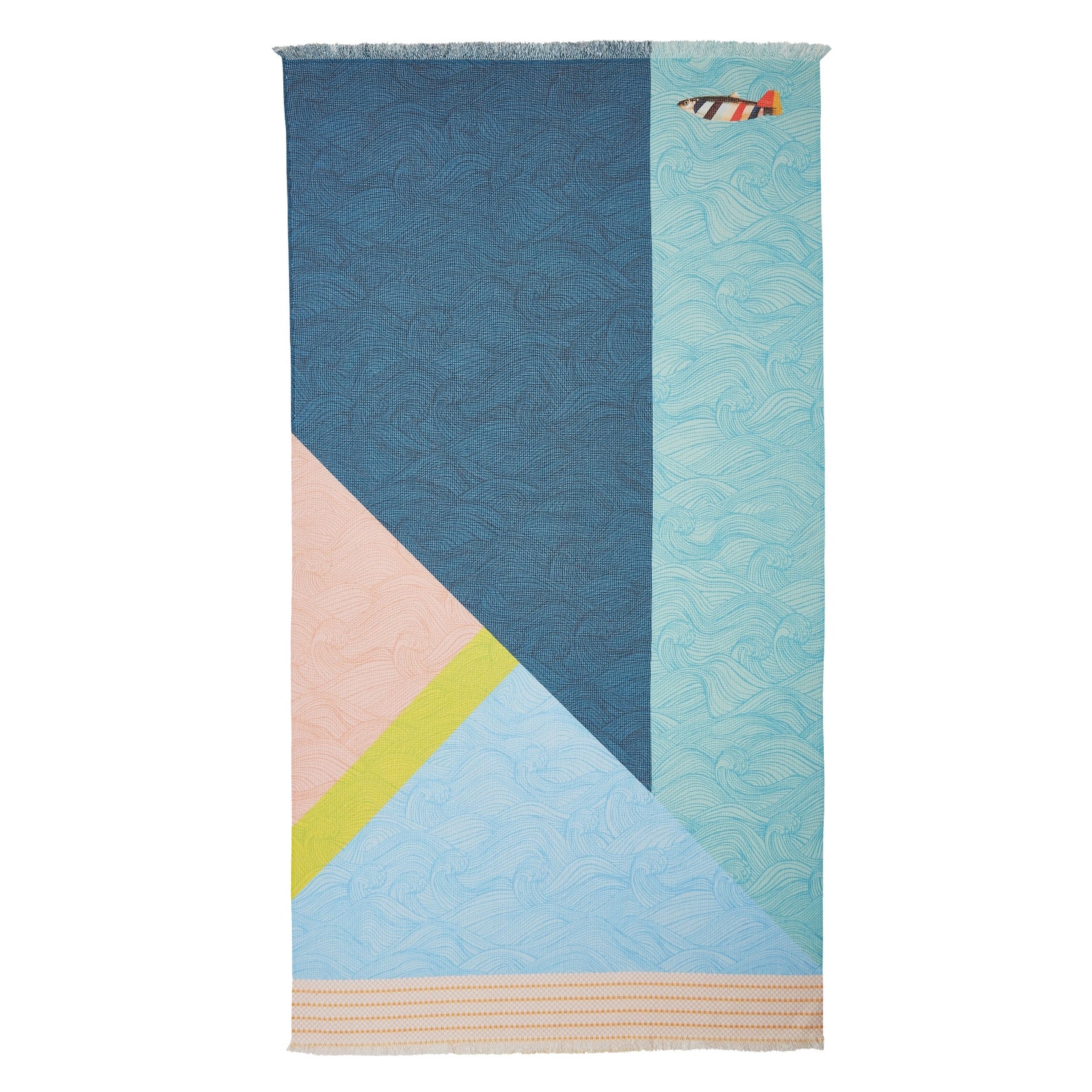 Oilily Digital Print Large Towel 100 x 180 cm - Stormy Waves Design - SuperSaverAU - view 1