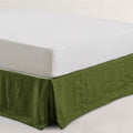 Vintage Design Homewares Olive French Linen Valance Super King - Solid Colour Design - SuperSaverAU - view 1