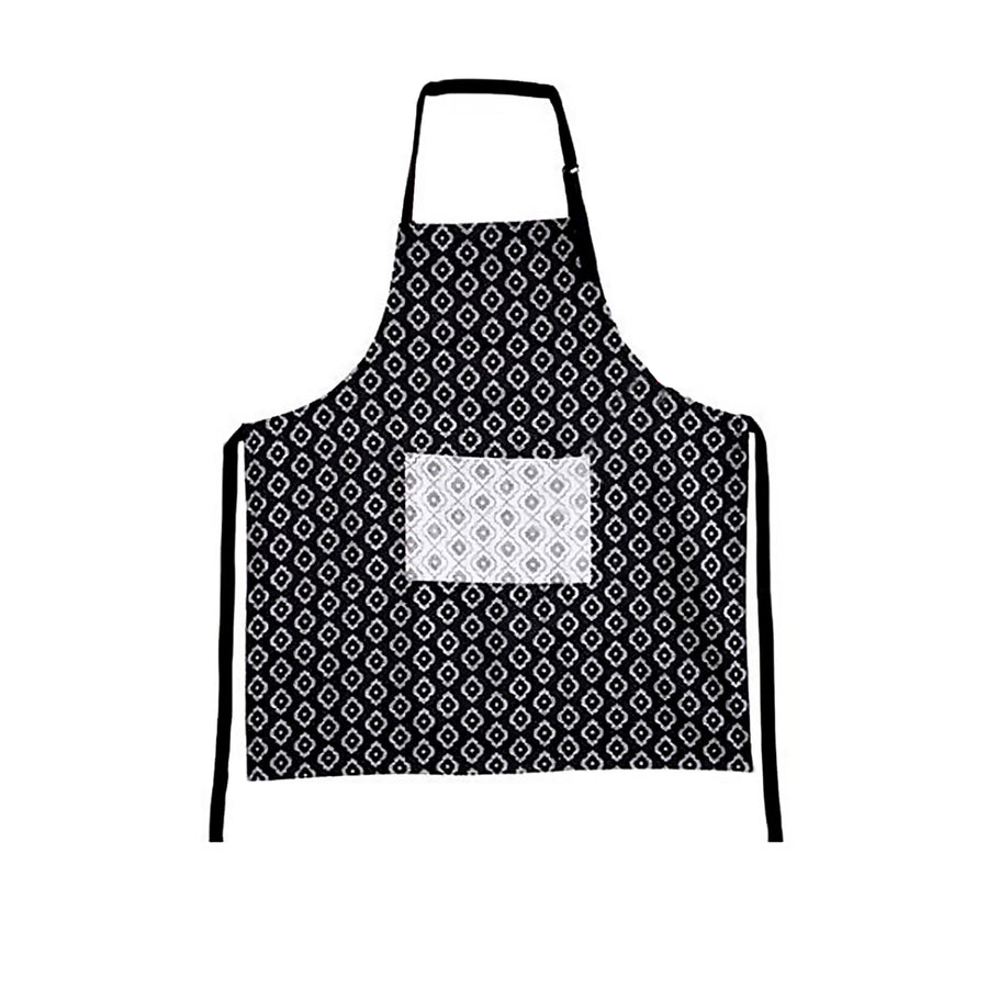 IDC Homewares 100% Cotton Apron Floral Print 85 x 90 cm Alcazar Black - SuperSaverAU - view 1