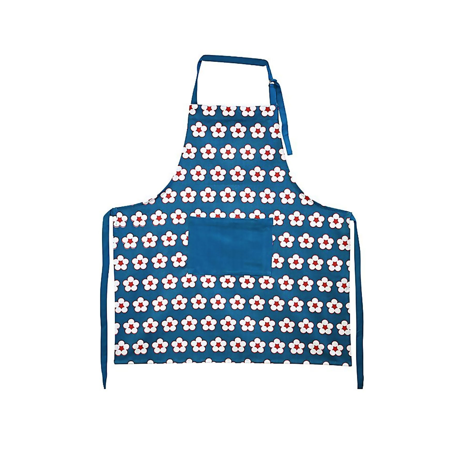 IDC Homewares Cotton Bud Apron 85 x 90 cm - Floral Print Design, Navy - SuperSaverAU - view 1