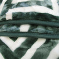 Bloomington 800GSM Greek Key Green Winter 1 Ply Mink Blanket Queen - SuperSaverAU - view 3