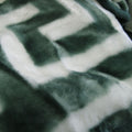 Bloomington 800GSM Greek Key Green Winter 1 Ply Mink Blanket Queen - SuperSaverAU - view 4