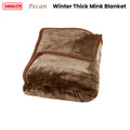 J Elliot Home 800GSM Luxury Winter Thick Mink Blanket Pecan Queen - SuperSaverAU - view 1
