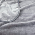 J.Elliot Home 450gsm Solid Faux Mink Blanket 220 x 240 cm - Graphite - SuperSaverAU - view 2