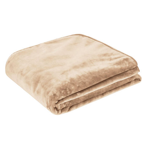J.Elliot Home 450gsm Solid Faux Mink Blanket 220 x 240 cm - Soft Polyester - SuperSaverAU - view 1