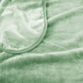 J.elliot 450gsm Solid Faux Mink Blanket 220 x 240 cm - Sage, Soft Polyester - SuperSaverAU - view 2
