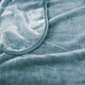J.elliot Solid Faux Mink Blanket 220 x 240 cm 450gsm Steel Blue - SuperSaverAU - view 2
