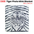 J.Elliot Home 350gsm Tiger Photo Mink Blanket 220 x 240 cm - Soft Polyester - SuperSaverAU - view 2