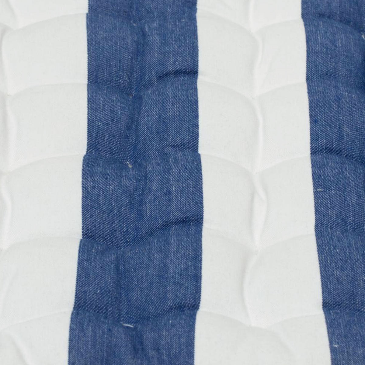 J Elliot Home Outdoor Cotton Chair Pads - Striped Blue, 2 Pack
