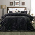 Jane Barrington Arna Charcoal 3 Pcs Faux Bunny Fur Comforter Set King - SuperSaverAU - view 1