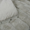 Jane Barrington Arna Natural 3 Pcs Channel Faux Bunny Fur Comforter Set Queen - SuperSaverAU - view 2
