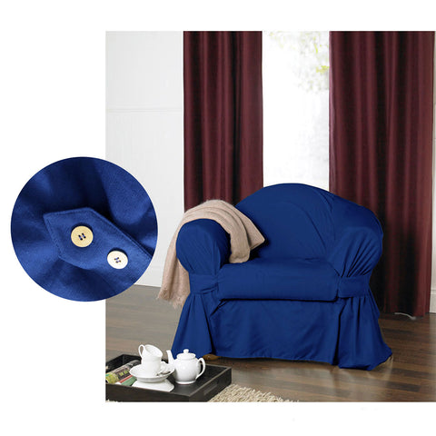 IDC Homewares Cotton Sofa Cover - Navy 1 Seater 54 x 245 cm - SuperSaverAU - view 1