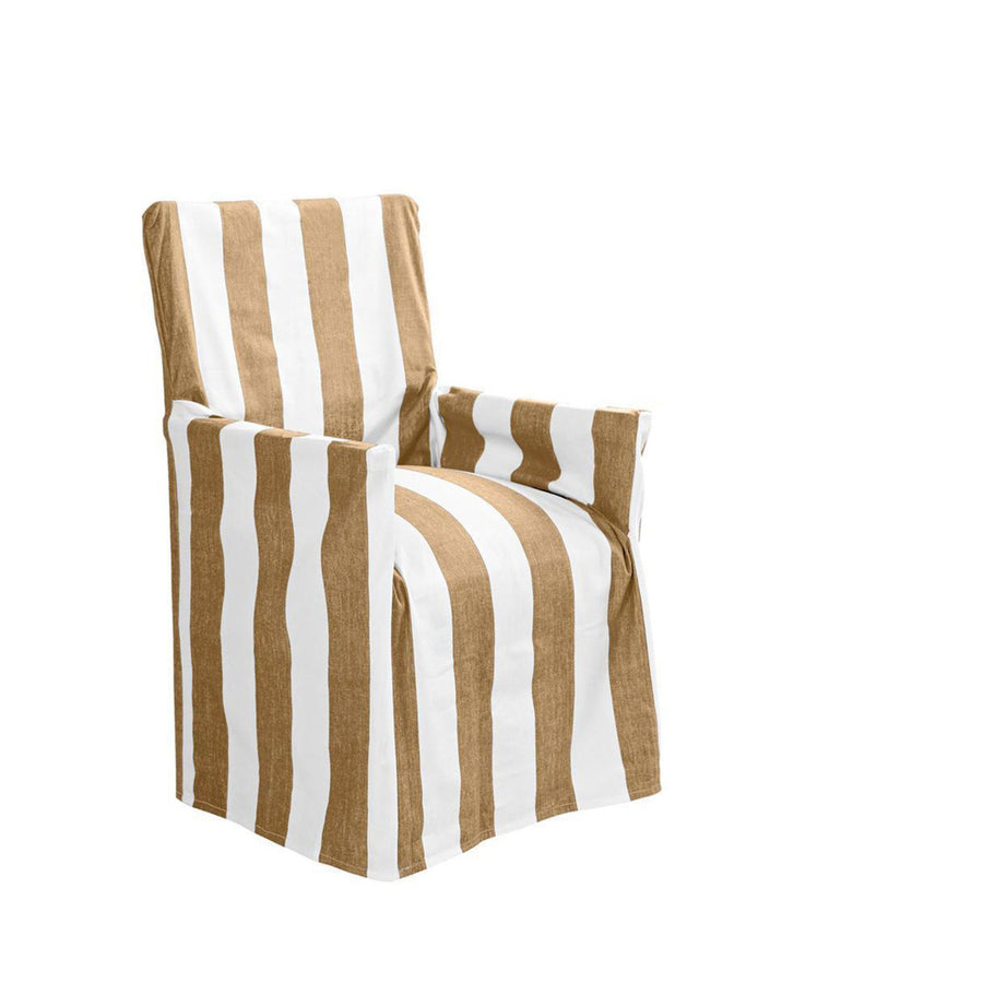 IDC Homewares Cotton Director Chair Cover - Taupe Stripes - SuperSaverAU - view 1