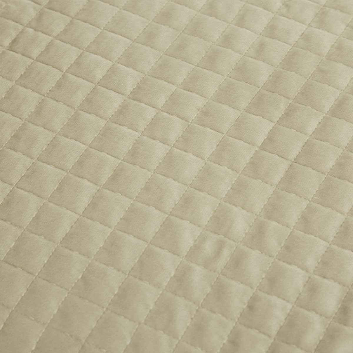 J Elliot Home Adela Sandstone Velvet Quilted Coverlet Set Queen/King - Geometric Design - SuperSaverAU - view 2